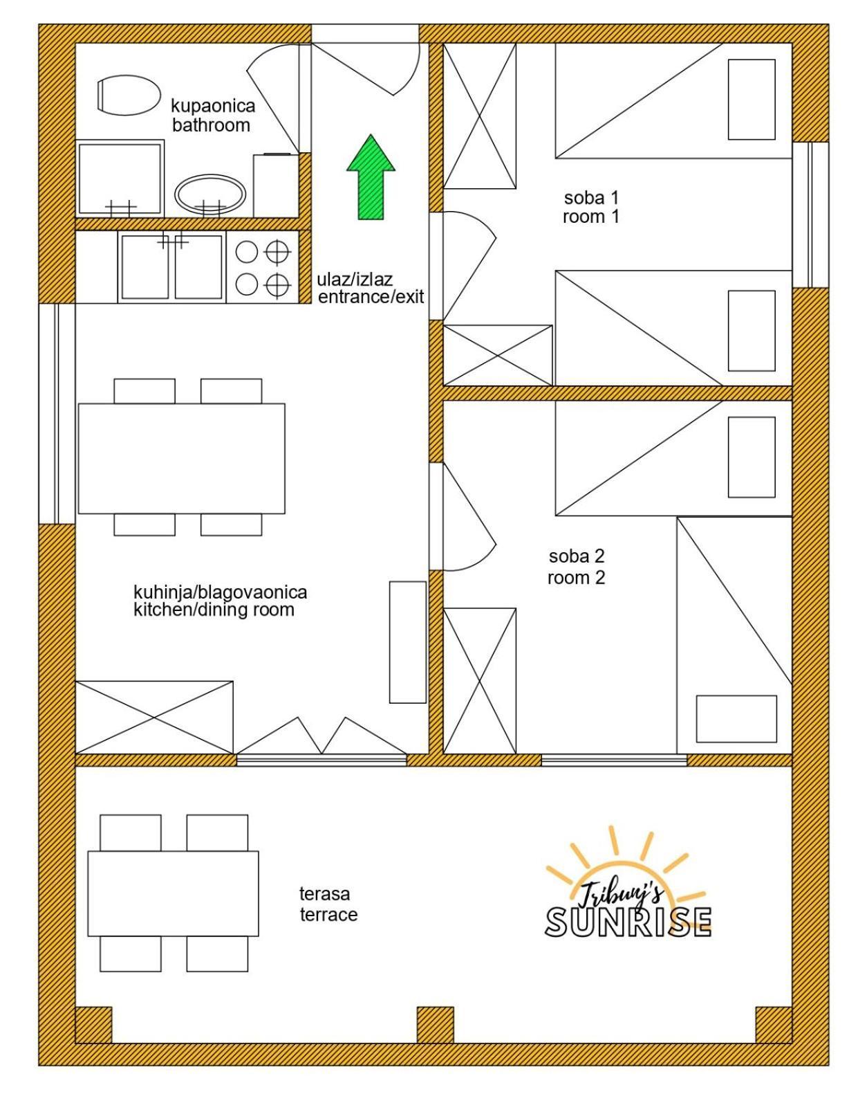 Tribunj Sunrise Apartment Exterior photo